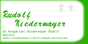 rudolf niedermayer business card